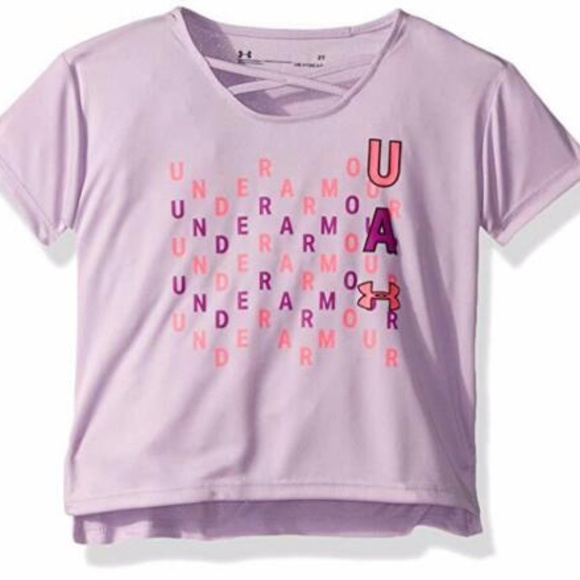 Under Armour Girls' T-Shirt Fashion Purple Ace - Picture 1 of 2